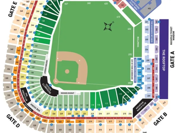 Coors Field Seat Map